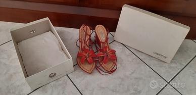 Sandali rossi da donna eleganti di qualità TG 38