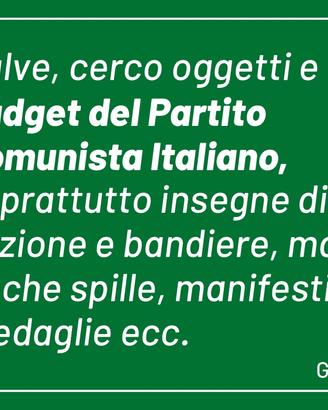 Oggetti Partito Comunista Italiano - PCI
