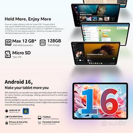tablet 10 1 pollici 12gb 128gb wifi gps accessori