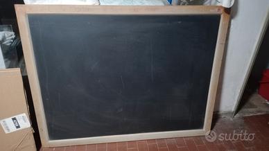 Lavagna scolastica in ardesia e legno vintage