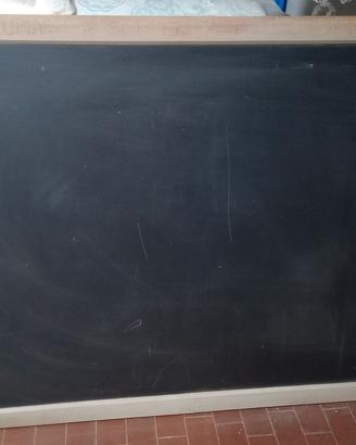 Lavagna scolastica in ardesia e legno vintage