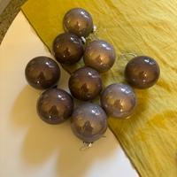 Palline albero di Natale in vetro marrone