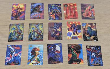 Lotto 15 trading card Marvel Varie