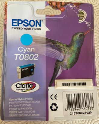 Cartuccia Epson T0802 ciano e T0803 magenta, nuove