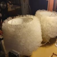 lampade da comodino rivestite in tulle