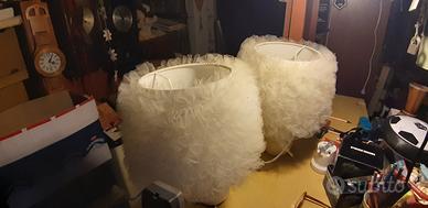 lampade da comodino rivestite in tulle
