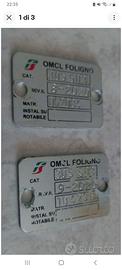 Targhette Alluminio FS OMCL Ferrovie Italiane