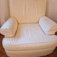 Poltrona tessuto ecru