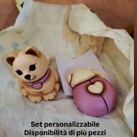 set 1 gattino e coccinella Bauli Thun collezione 