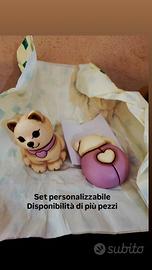 set 1 gattino e coccinella Bauli Thun collezione 