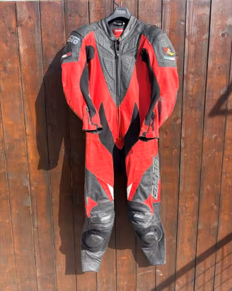 Tuta GiMoto Intera in pelle traforata + Paracostol