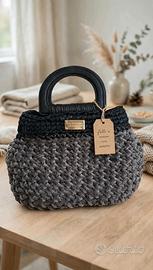 PERLA NERA- Borsa Uncinetto Puffy collezione Milan