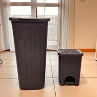 Set portabiancheria e pattumiera bagno