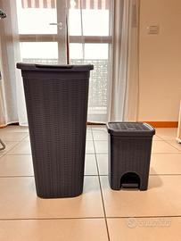 Set portabiancheria e pattumiera bagno