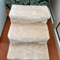 Scaletta a 3 gradini rivestita in peluche