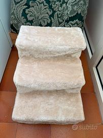 Scaletta a 3 gradini rivestita in peluche