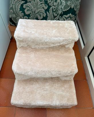 Scaletta a 3 gradini rivestita in peluche