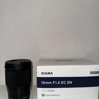 Sigma 16mm 1.4  - e-mount