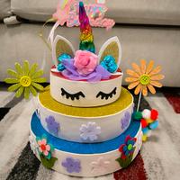 Torta scenografica Unicorno fatta a mano