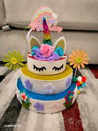 Torta scenografica Unicorno fatta a mano