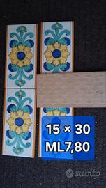 Piastrelle Cotto Petrus 15x30 decoro 7,80 ml