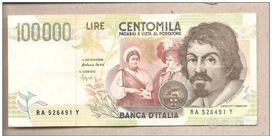 Italia - banconota circolata da 100.000 L - 1994