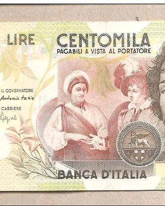 Italia - banconota circolata da 100.000 L - 1994