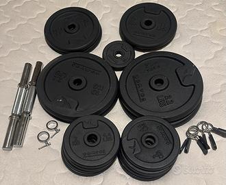 Set pesi manubri e bilanciere 93kg