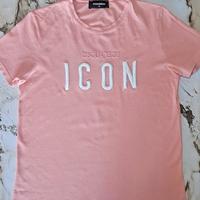 T-shirt Dsquared2 Icon Rosa - Taglia M - Rara