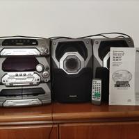 impianto stereo 5 cd panasonic SA-AK27