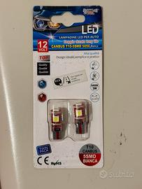 Coppia lampadine LED T10 W5W CANBUS 6400K NUOVE