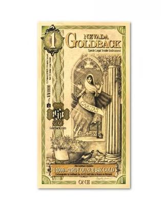 1 Nevada Goldback Banconota Oro, 1/1000 oz
