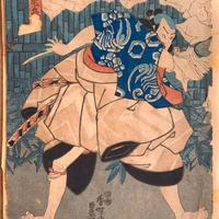 Stampa giapponese Ukiyo-e firmata da Kunisada II