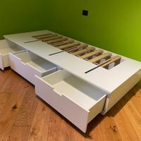 Letto singolo NORDLI IKEA bianco con testiera