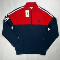 Felpa Blu Rossa e Bianca Full Zip U.S. Polo Assn.