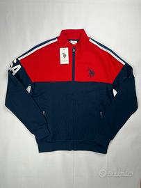 Felpa Blu Rossa e Bianca Full Zip U.S. Polo Assn.