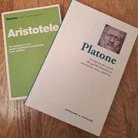 2 libri di filosofia Aristotele e Platone