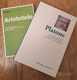 2 libri di filosofia Aristotele e Platone