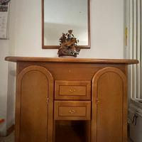 Mobile con specchio in legno