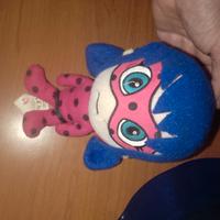 Personaggio peluche miraculous Zag lady bug