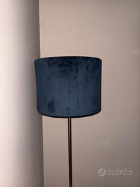 Paralume velluto blu