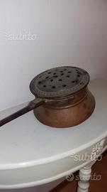 Pentola antica scalda letto in rame