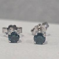 Orecchini  oro diamanti blu 0.40 ct