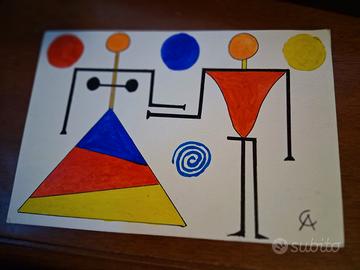 ALEXANDER CALDER..Pastelli e china
