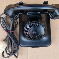 Vintage telefono a disco nero Siemens Milano