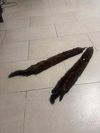 Visone per collo o sciarpa. Anni 70 due corpi