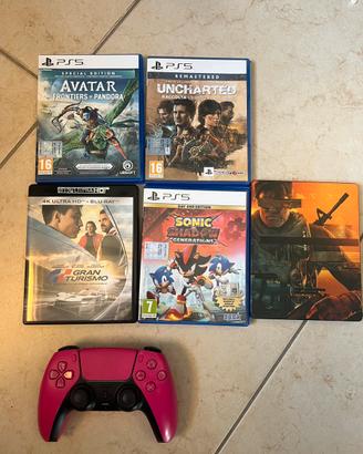 joistick + 4 videogiochi + dvd bluray