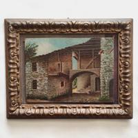 Quadro olio su tavola 