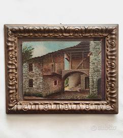 Quadro olio su tavola 