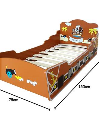 letto bimbo forma di barca dei pirati per bambini
